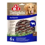 8in1 maius koertele - Delights Beef Spirals N6 60 g