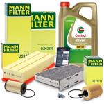 MANN INSPECTION PACK ET+5L CASTROL FOR AUDI A3 SKODA VW GOLF 6 PASSAT 1.9 2.0 TDI