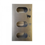 Roostevabast terasest &uuml;hekordselt kasutatavate kinnaste hoidik, 3 suurust