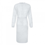 Meditsiiniline kittel PP, mansettidega, paeltega taga, 25 g/m&sup2;, valge (1 tk.)