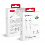 Kaabel USB C to Lightning Forcell F-Energy PD 3A 27W Silikoon 1 m C346 valge