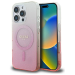 Guess IML Glitter Gradient MagSafe &Uuml;mbris jaoks iPhone 16 Pro Max - roosa