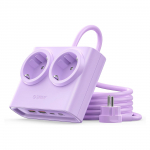 Orico PDC25 25W 6in1 pikendusjuhe 2x AC + 2x USB-A + 2x USB-C - lilla
