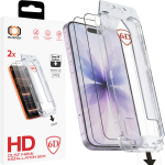 Tel Protect Dust-Free Easy Fit Full Glue 6D karastatud klaas Iphone 16 Pro/17 must - 2 tk