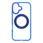 Case for iPhone 16 Frame Circle Stand compatible with MagSafe navy blue