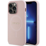 Guess GUHMP14XPSAHMCP &uuml;mbris jaoks iPhone 14 Pro Max - roosa Saffiano MagSafe
