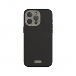 Moshi Napa MagSafe kvaliteetsest vegannahast &uuml;mbris seadmele iPhone 15 Pro, Midnight Black v&auml;rvitoonis
