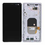 Ekranas Sony Xperia XZ3 H8416/H9436 su lietimui jautriu stikliuku ir rėmeliu White originalus (used Grade A)