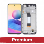 Ekranas skirtas Xiaomi Redmi Note 10 5G / Note 10T 5G / Poco M3 Pro 5G juodas su rėmeliu OEM