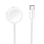 Borofone Wireless induction charger BQ37 Star 2,5W for iWatch 1-9, SE/SE2, Samsung Ultra/Ultra2 white