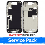 Apple iPhone 16 Pro keskkere korpus + aku / Must titaan / (Hoolduspackett)