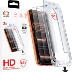 Tel Protect Dust-Free Easy Fit Full Glue 6D karastatud klaas Iphone 17 Pro must - 2 tk