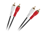2 RCA&ndash;2 RCA kaabel, 1,5 m, must, 4 mm