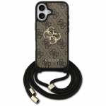 Guess 4G Big Logo Cord Stap Crossbody &Uuml;mbris jaoks iPhone 17 - Brown