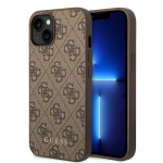 Guess GUHCP15MG4GFBR iPhone 15 Plus 6.7" brown/brown hard &uuml;mbris 4G Metal kuldne Logo