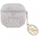 Guess 4G Strass Charm &Uuml;mbris jaoks AirPods 4 - roosa