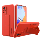 Wozinsky Kickstand Case silikoonist &uuml;mbris koos stendiga Xiaomi Redmi Note 11 Pro punane