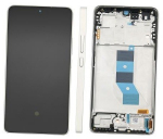 Ekranas Xiaomi Poco M7 Pro 5G su lietimui jautriu stikliuku ir rėmeliu Silver originalus (service pack)