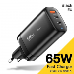 Laadija Essager "GaN Shining" Must 65W (QC3.0 / 2xPD65W)