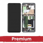 LCD ekranas suderinamas su Samsung G988 S20 Ultra su rėmeliu / Cosmic Grey / OEM