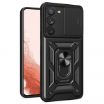Hybrid Armor Camshield &uuml;mbris Samsung Galaxy S23+ soomustatud kaas kaamerakatikuga must