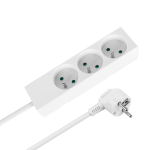 Rebel Prantsuse t&uuml;&uuml;pi pikendusjuhe, 3 pesa, 2 m, l&uuml;litita, 3 x 1,5 mm, valge
