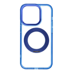 Case for iPhone 14 PRO Frame Circle Stand compatible with MagSafe navy blue