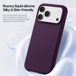 DUX DUCIS case PIEL LIQUID SILICONE compatible with MagSafe for iPhone 18 Pro Max/17 Pro max burgundy