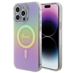 Guess IML Iridescent MagSafe &uuml;mbris jaoks iPhone 15 Pro - roosa