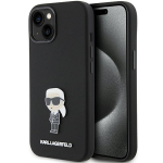 Karl Lagerfeld Silicone Ikonik Metal Pin &uuml;mbris jaoks iPhone 15 - must