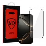 Tel Protect Full Glue 6D grūdintas stiklas Iphone 16 Pro/17 juodas