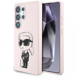 Karl Lagerfeld Silicone Graffiti Ikonik Printed Logo MagSafe &Uuml;mbris jaoks Samsung Galaxy S25 Ultra - roosa