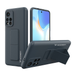 Wozinsky Kickstand Case silikoonist &uuml;mbris koos statiiviga Xiaomi Poco M4 Pro 5G tumesinine