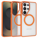 Liavec Soft Dėklas Metal Frame for Samsung Galaxy S26 Ultra oranžinis