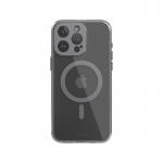 Moshi iGlaze MagSafe &uuml;mbris seadmele iPhone 15 Pro Max, l&auml;bipaistev Meteorite Gray detailidega