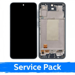 Samsung A376 A37 5G-ga &uuml;hilduv LCD-ekraan raamiga / hallroheline / (Service Pack)
