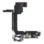 Doonorseadmest eemaldatud originaalne iPhone 15 Pro Max USB-laadimispesa lintkaabel &ndash; must