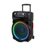 60 W aktiivk&otilde;lar 2 juhtmevaba UHF-mikrofoni, SD, Bluetoothi, FM-i, USB ja LED-iga