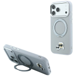 Karl Lagerfeld Karl & Choupette Heads Pin &uuml;mbris seadmele iPhone 18 Pro / 17 Pro, 360&deg; r&otilde;ngastoega, MagSafe-&uuml;hilduv &ndash; hall