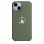Dėklas "Silicone Case v2" skirtas iPhone 14 Plus / Olive / su įpakavimu