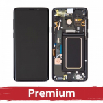 LCD ekranas suderinamas su Samsung G965 S9 Plus su rėmeliu / Midnight Black / OEM