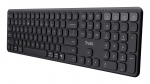 Trust Vaiya US must USB + RF juhtmevaba + Bluetooth klaviatuur