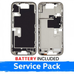 Apple iPhone 16 Pro keskkere korpus + aku / Valge titaan / (Hoolduspackett)