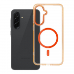 &Uuml;mbris Samsung A36 Frame Clear Hybrid Mag Cover &uuml;hilduv MagSafe-ga hermes oranž