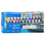 Artist&Co akr&uuml;&uuml;lv&auml;rvid 12 ml tuubides, 12 tk