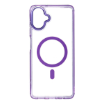 Case for Samsung A07 / A08 Frame Clear Hybrid Mag Cover compatible with MagSafe purple
