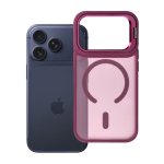 Case for iPhone 18 Pro Max / 17 Pro Max Forcell F-Protect Shadow Stand Premium compatible with MagSafe dark cherry