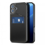 DUX DUCIS dėklas telefonui RAFI II MAG su stovu suderinamas su MagSafe IPHONE 16 Plus juodas