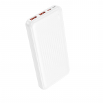 Borofone Akupank 10000mAh BJ80 Clever - 2xUSB + Type C - QC 3.0 22,5W PD 20W valge