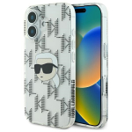 Karl Lagerfeld IML Karl Head Electroplated iPhone 16 &Uuml;mbris - Clear